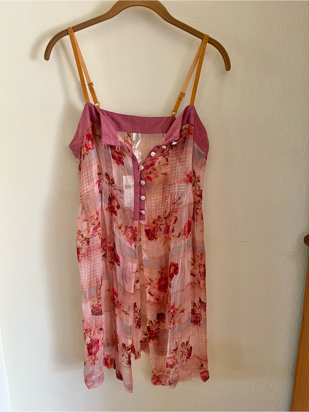 Women’s Pink Floral Chemise Slipdress